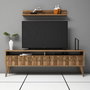 Hanah Home Mueble de TV Line - Walnut